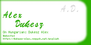 alex dukesz business card